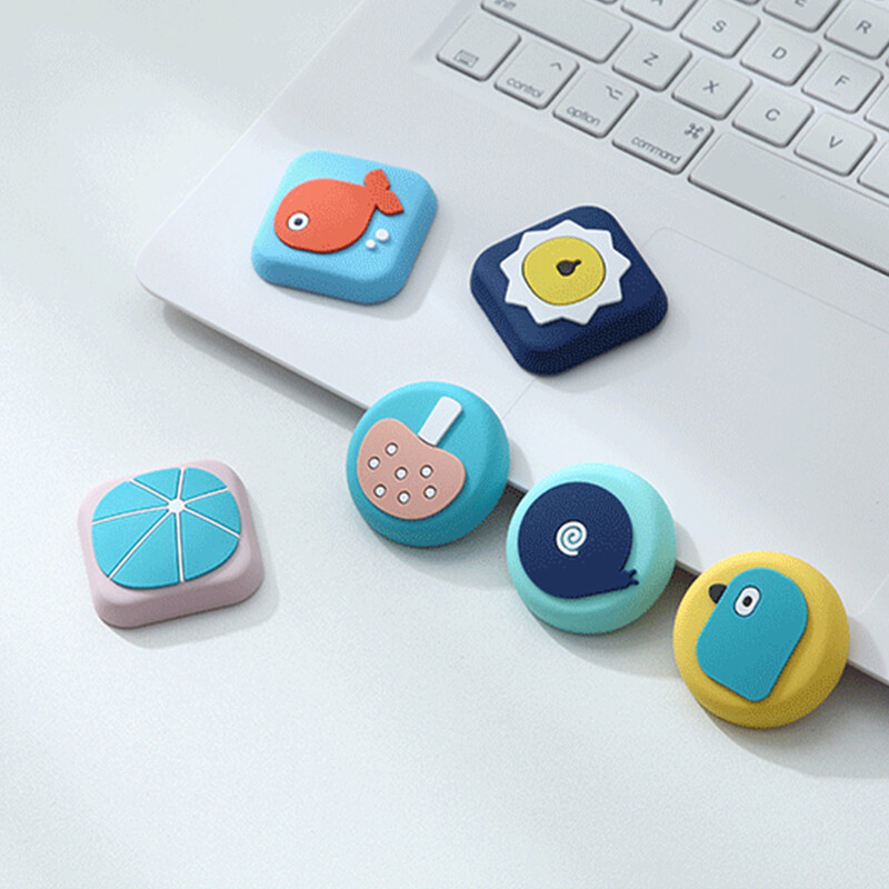 Cartoon Suction Cup 2PC Collision Stickers Wall Handle Door Stopper Silicone
