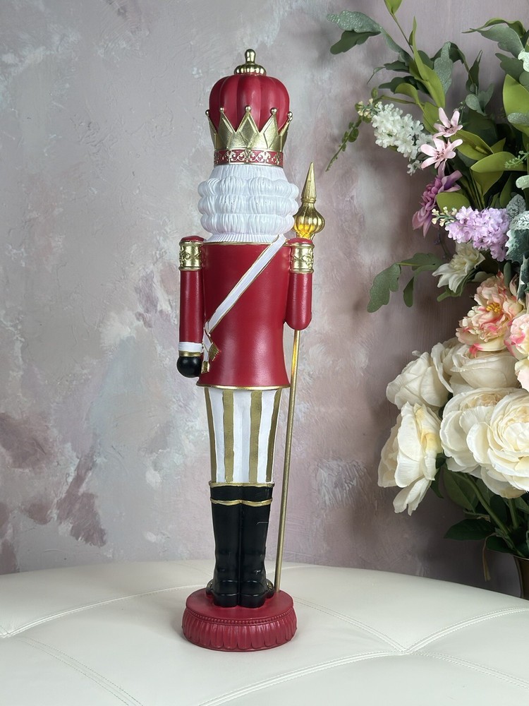 Northlight 22" Red and Gold Christmas Nutcracker with Scepter