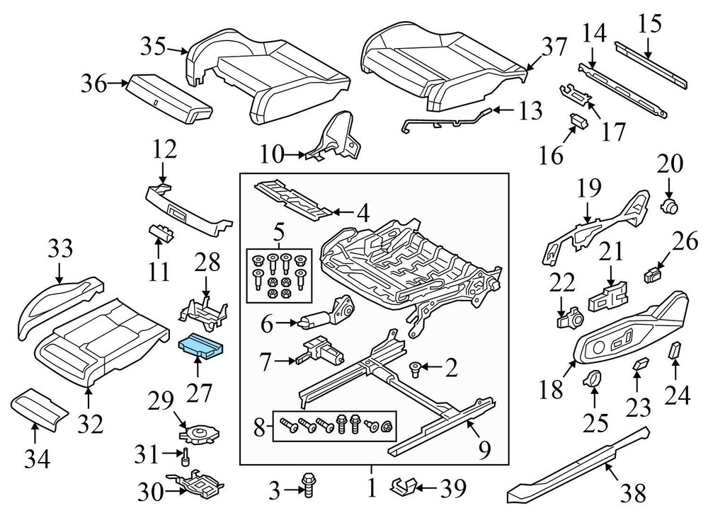 2017-2021 AUDI A5 QUATTRO - Front SEAT Control Module 4M2959760A