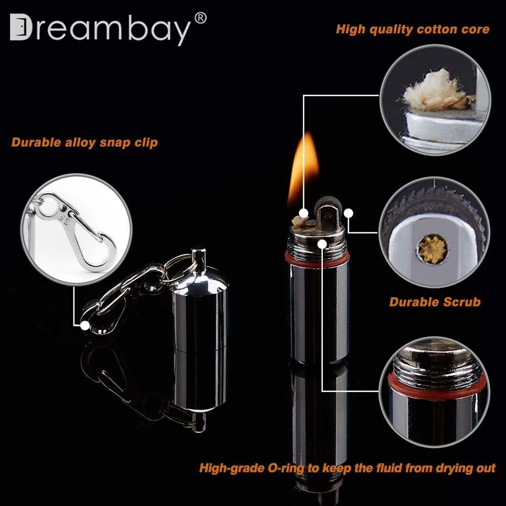 2 Pack Keychain Peanut Lighter EDC Mini Waterproof Lighter for Fire Starter Surv