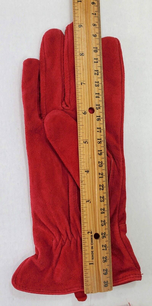 NWT Kenneth Cole Red Suede Gloves - Size M