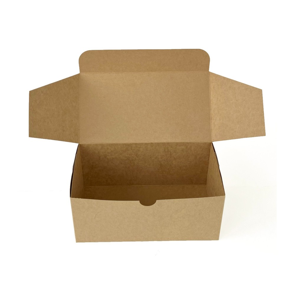 30 Brown Kraft Bakery Boxes 9x5x4 Lock & Tab No Window