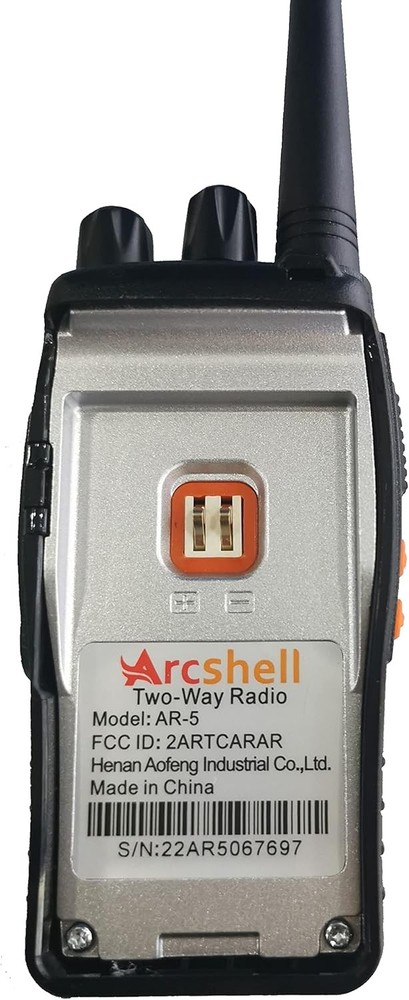 Rechargeable Long Range Two-Way Radios with Earpiece 2 Pack Arcshell Black