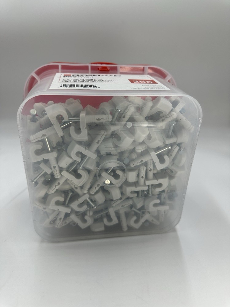 Propack Pre-Loaded Wall Clips (200-Piece) Closet Maid