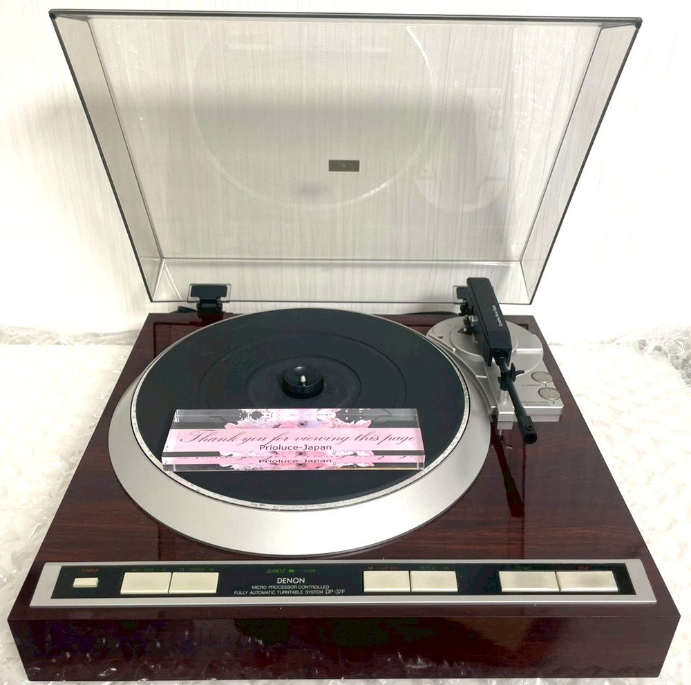 DENON DP-37F Quartz Lock Automatic Turntable Record Player Tested