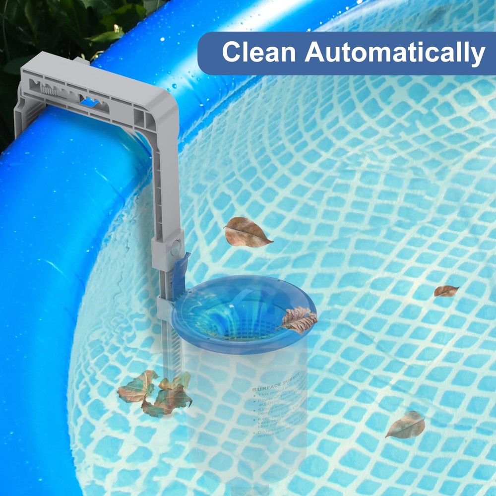 Above Ground Pool Surface Skimmer, Wall Mount Pool Maintenance Accessories fo...