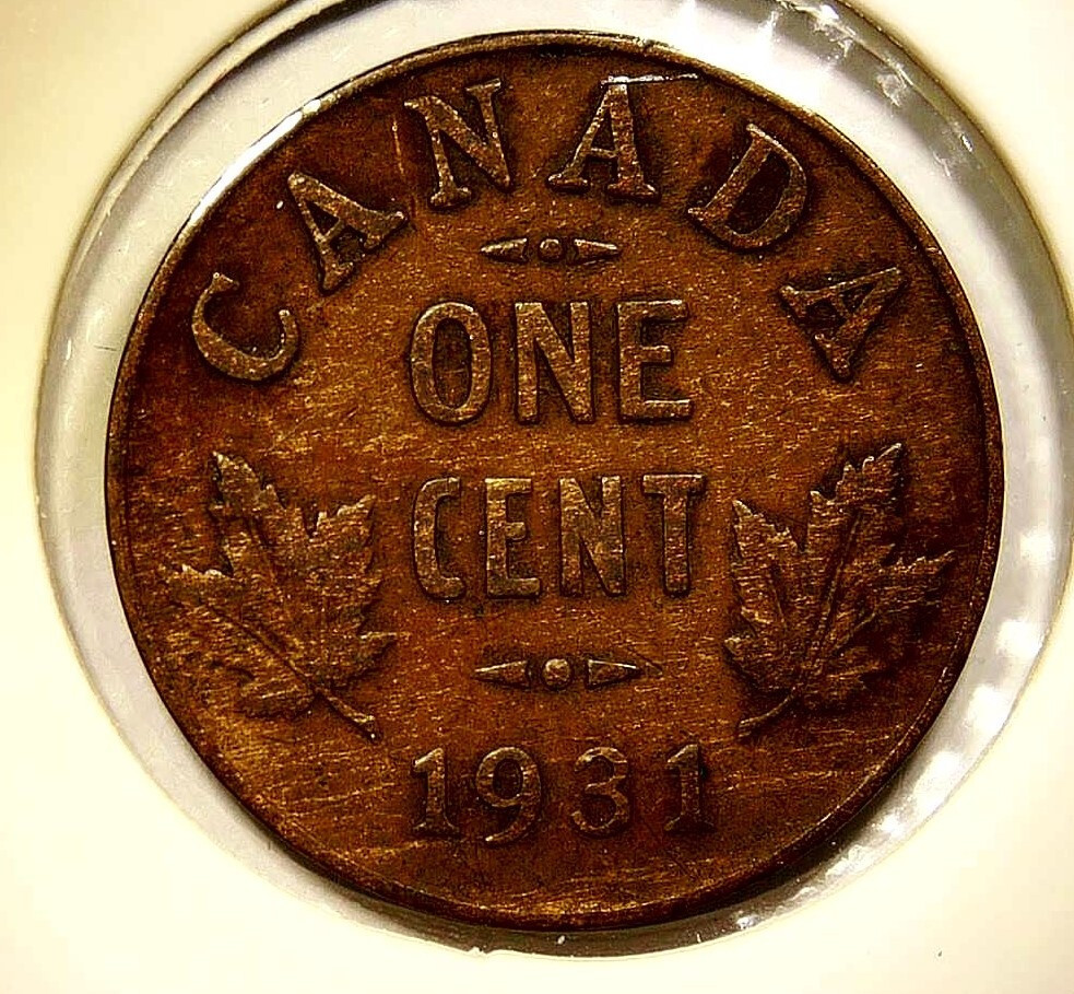 1931 Canada Small Cent King George V