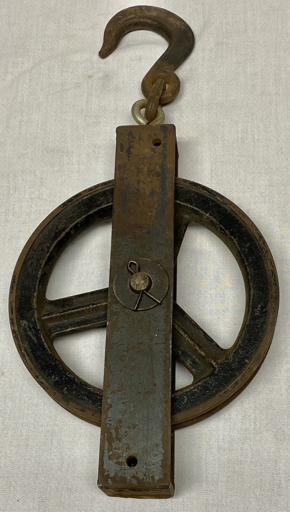 Vintage Chain Rope Pulley Heavy Duty