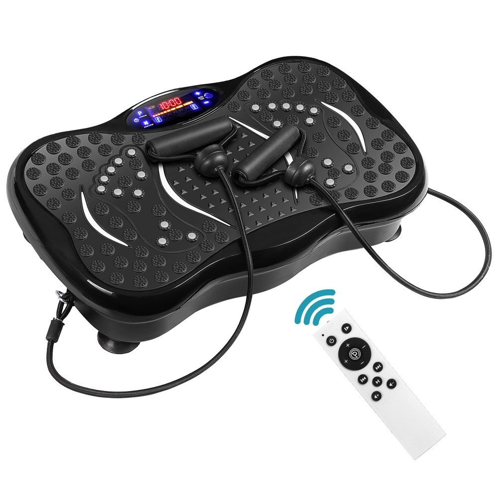 Vibration Plate Exercise Machine Shaking Whole Body Mini Workout Platform Black
