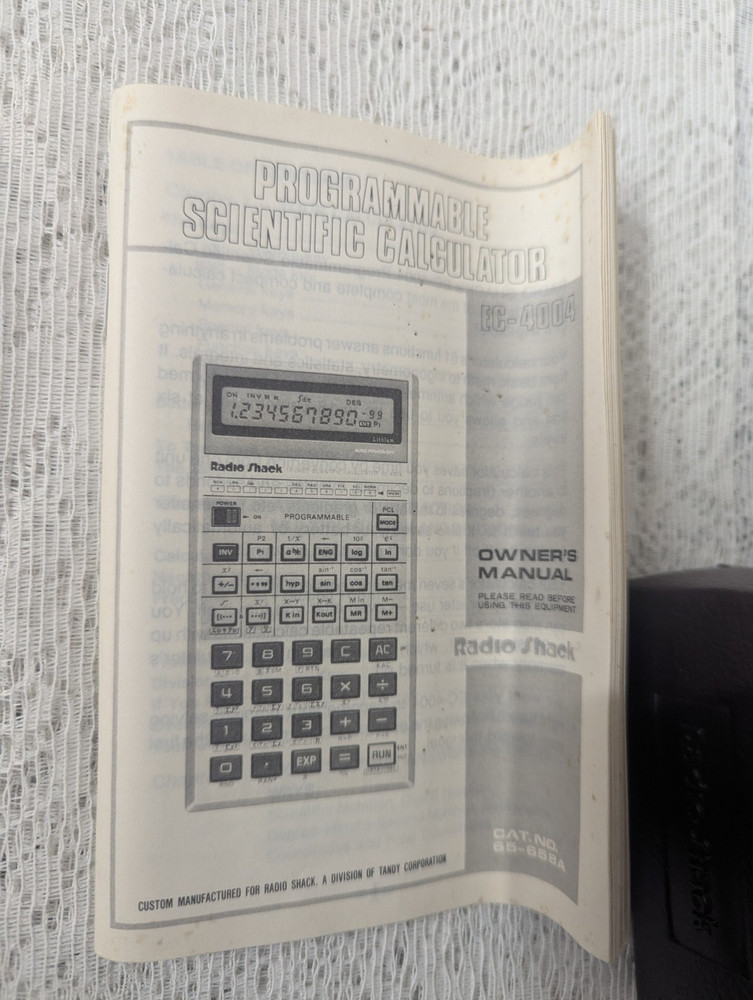 Vintage RadioShack EC-4004 Programmable Scientific Calculator-working condition