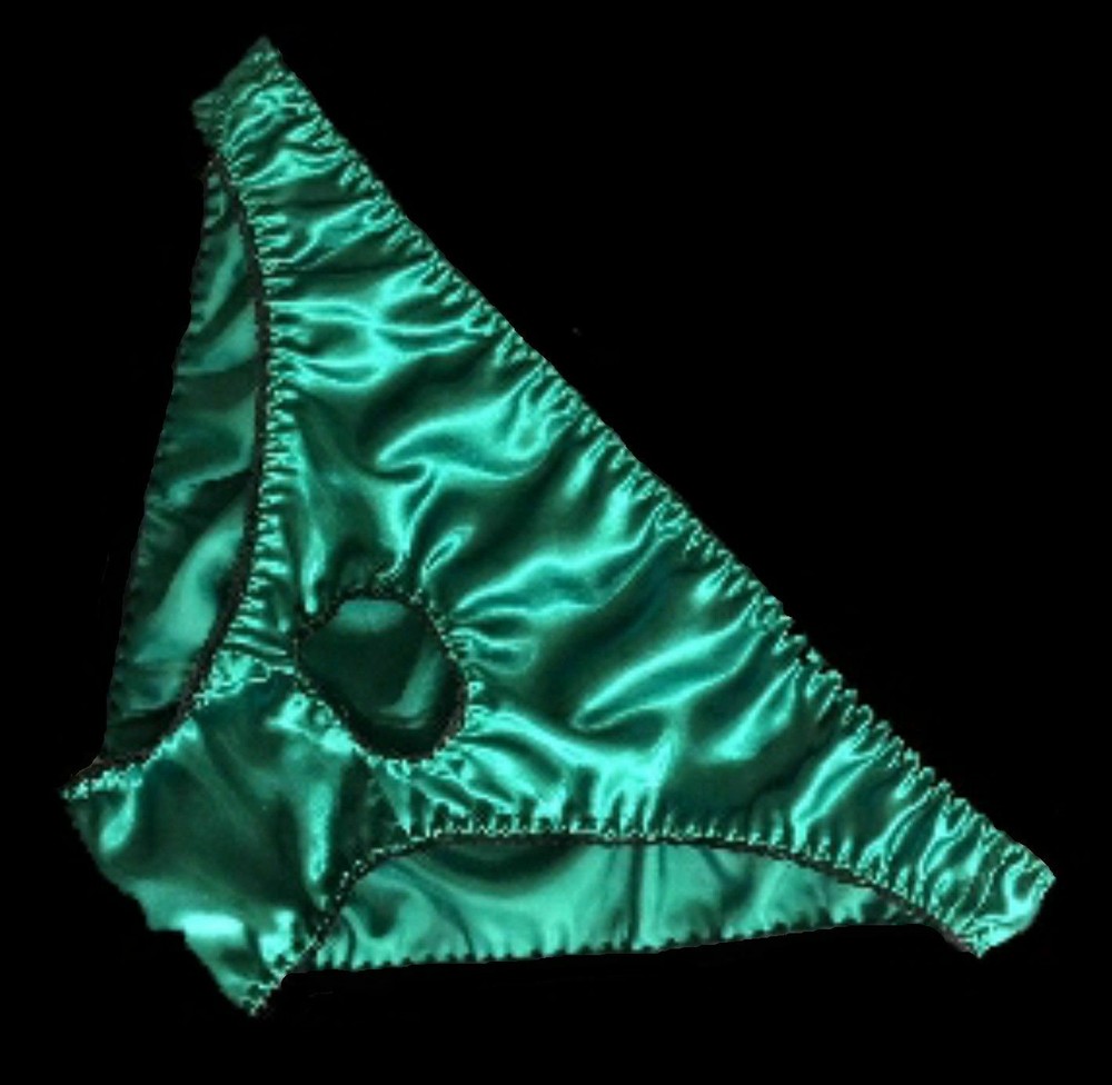 MENS Open Front Satin Sissy Bikini Panties