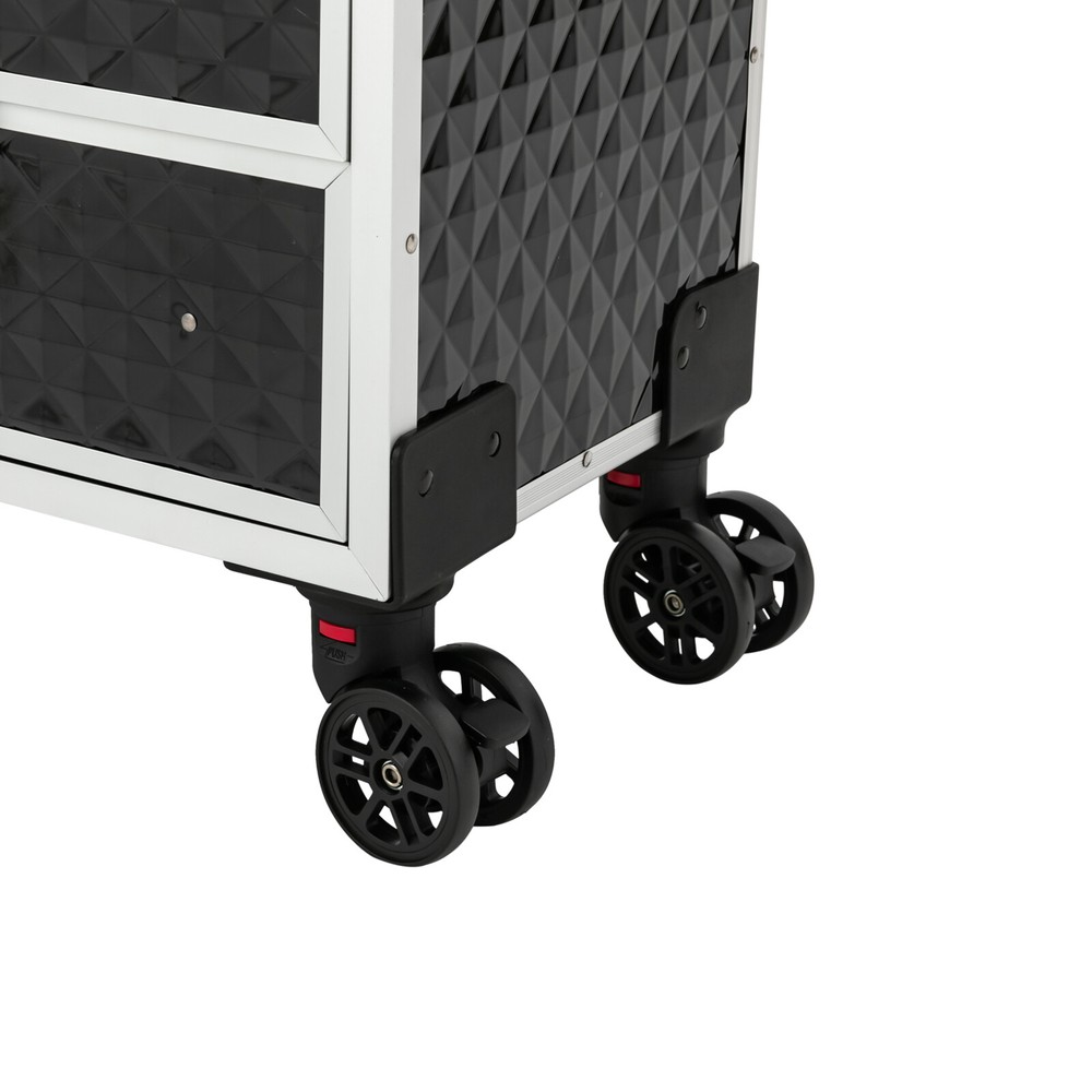 Professional Rolling Makeup Train Case Makeup Storage Organizer Cosmetic Trolley