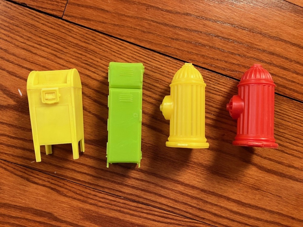 Vintage Fleer Candy Containers Lot Mailbox Locker Fire Hydrant 1970s Plastic