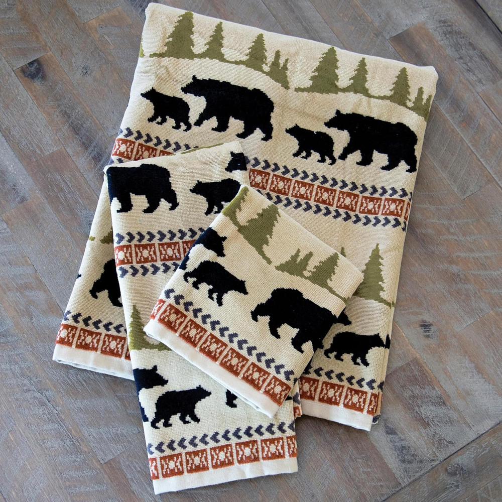 Bear Rustic Décor Bath Towel