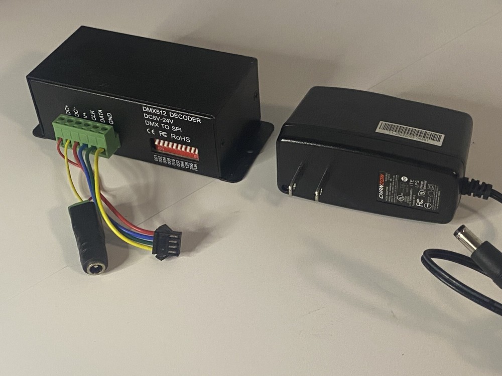 DMX512 WS2801 SIGNAL DECODER, SUPPORT WS2801, WS2803 With Power AC/DC Unit