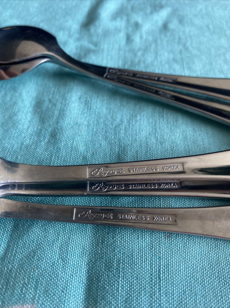 5 Pcs Rogers Co Country Shell Teaspoon Stainless Flatware