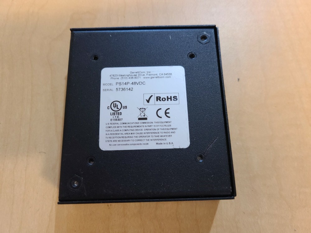 GarrettCom Magnum PS14P PoE Power Source Convenient Switch Extended Temperature