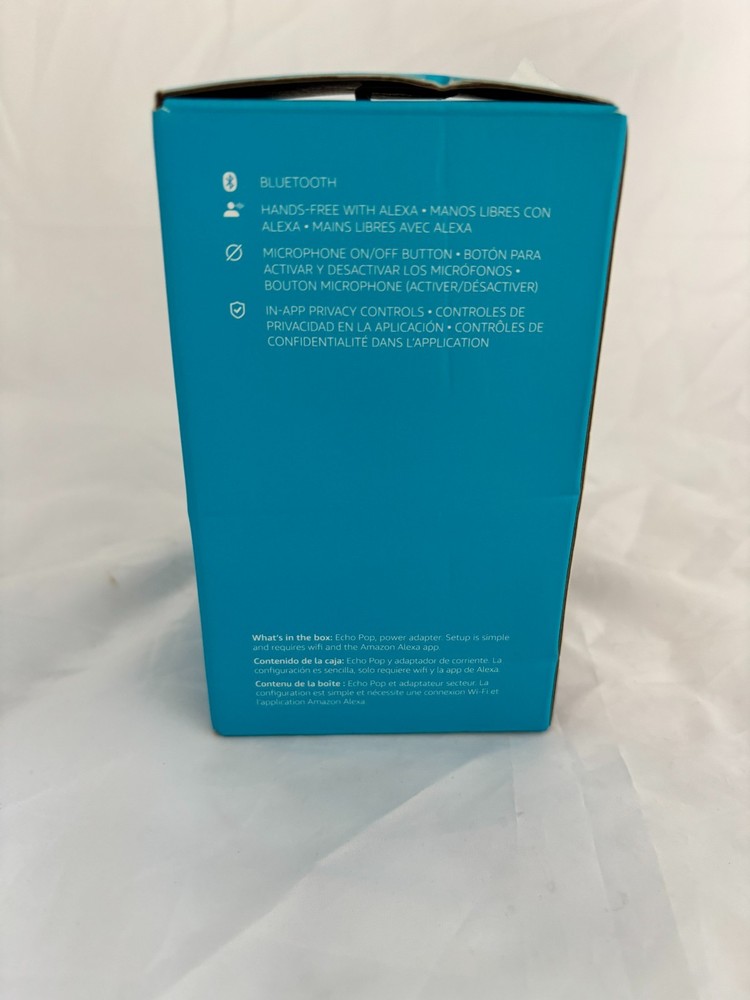 AMAZON ECHO POP SPEAKER ~ C2H4R9 ~ Black, New Open Box