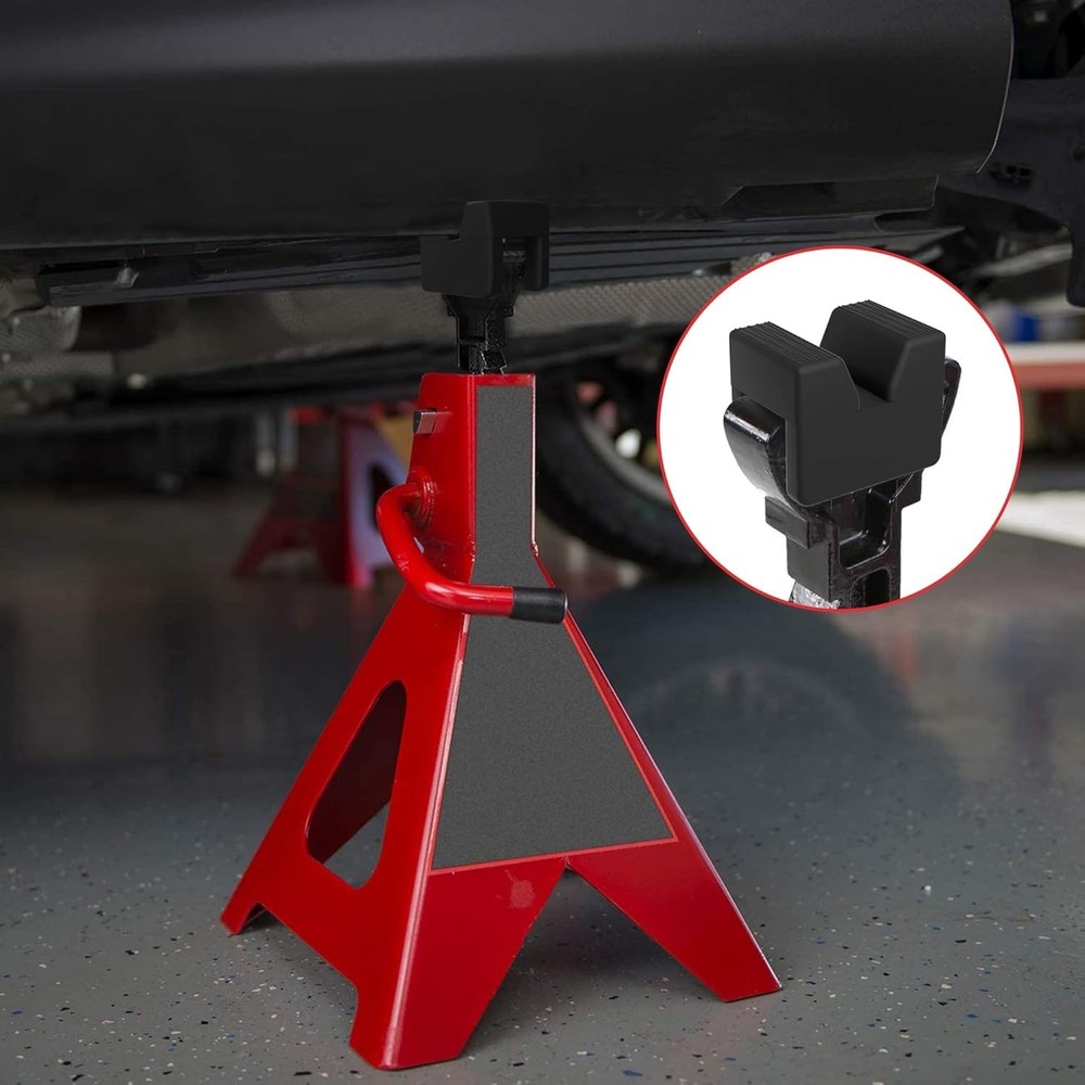 Universal Rubber Jack Pad Adapter Set - Essential 2-Piece Protector for Vehicles