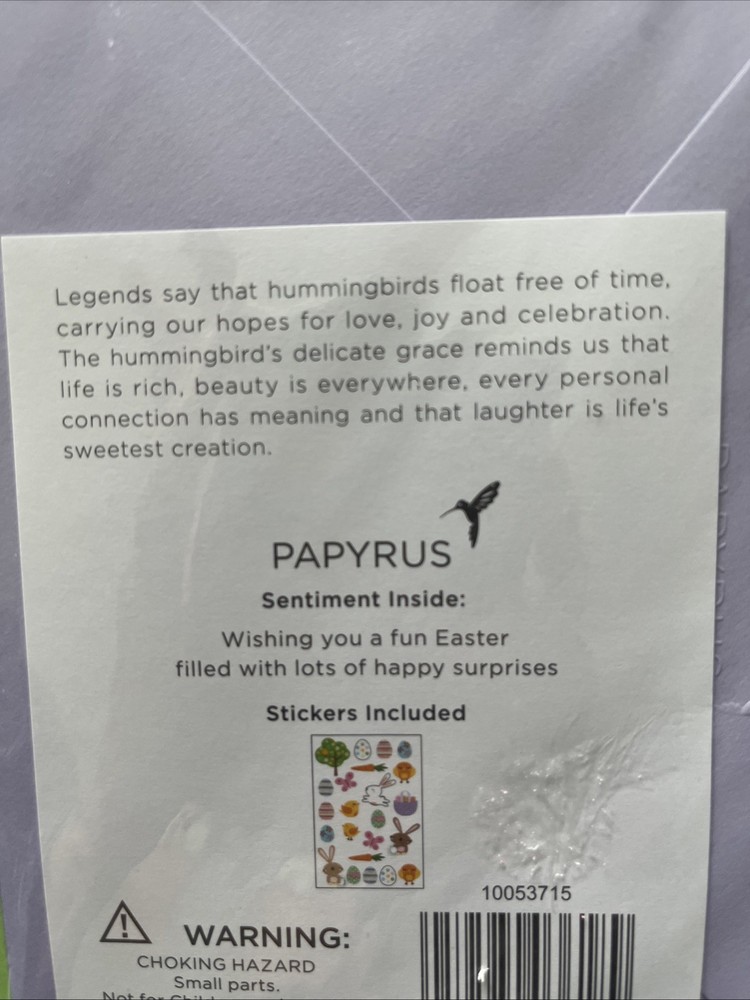 Papyrus Easter card. New