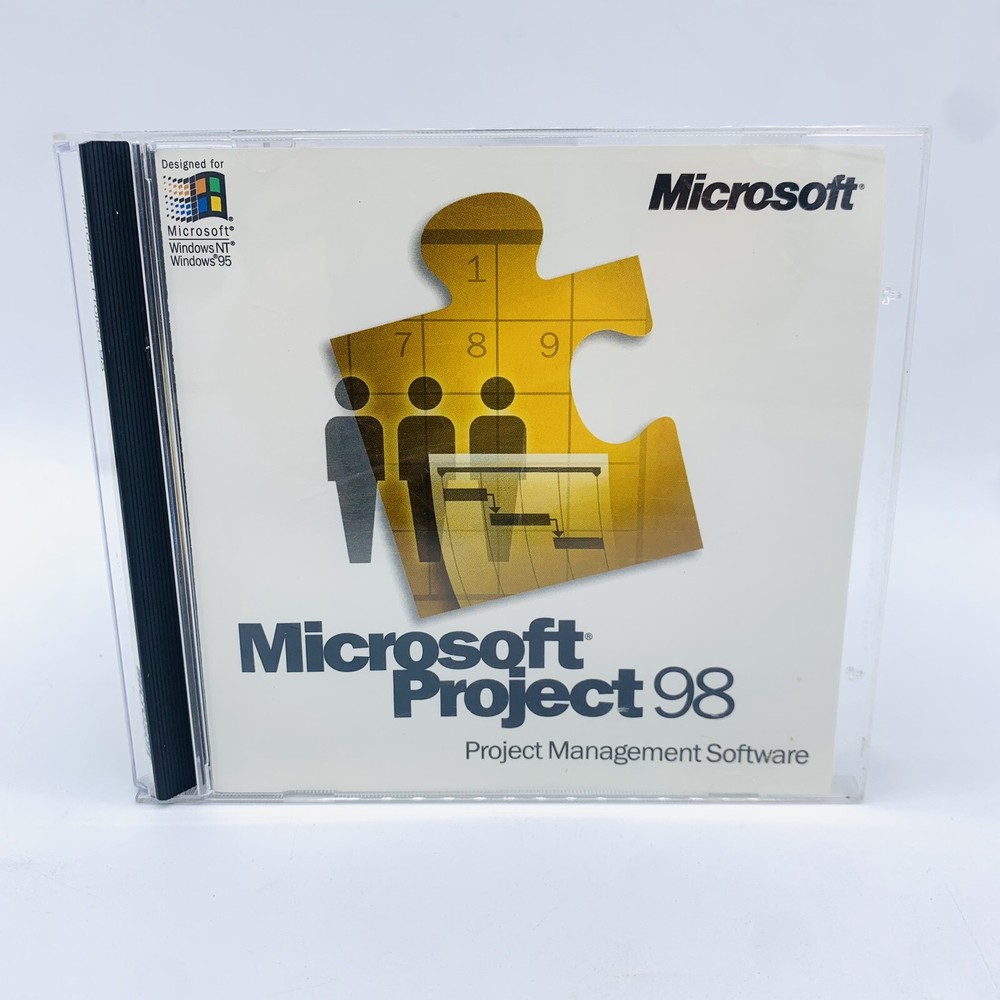 Microsoft Project 98 Project Management Software w/ Key TESTED, Fast Free Ship