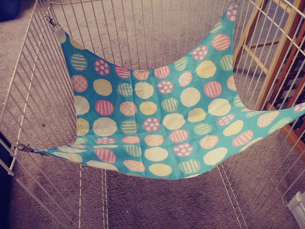 Ferret Large Hammock - Colorful Easter Dots Pattern - 15" x 17"
