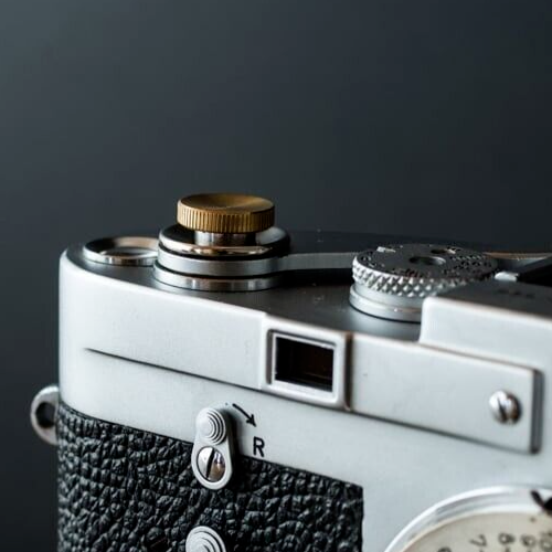 NANIGASHI Shutter Release Button Brass Base finish SMALL Made in Japan
