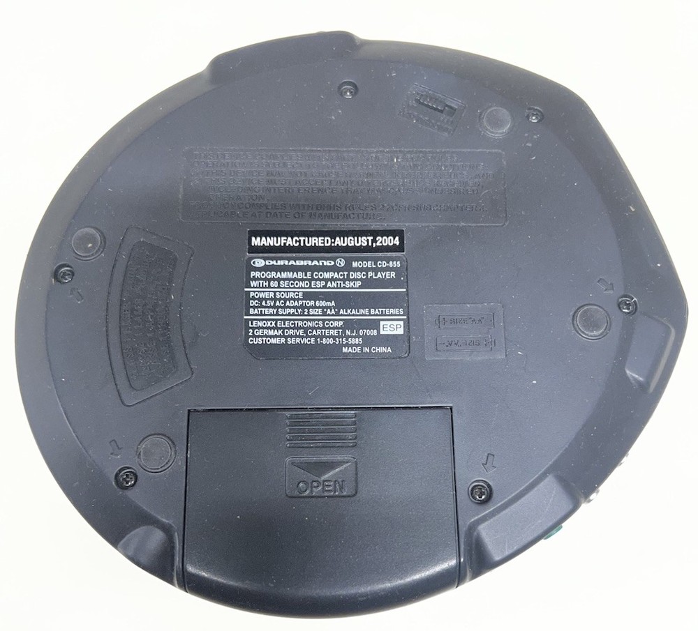 Dura Brand Anti-Skip Protection Programmable Model CD-855 CD Player-TESTED