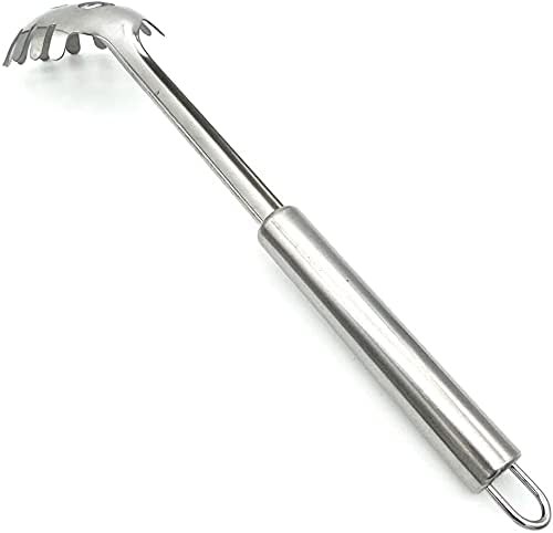 Pasta Fork, Spoon, Spaghetti Sever, Durable Stainless Steel Silver