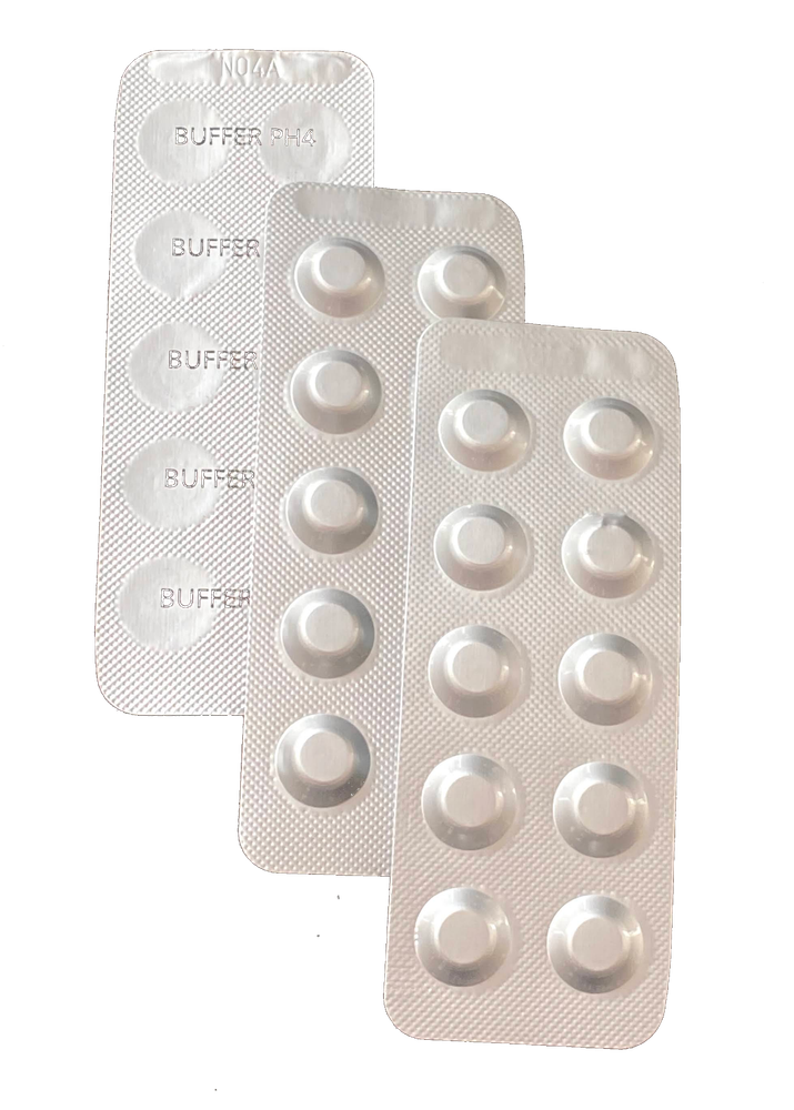 30-Pack Color-Coded Buffer Calibration Tablets 4, 7, 10 for Electronic pH Meters