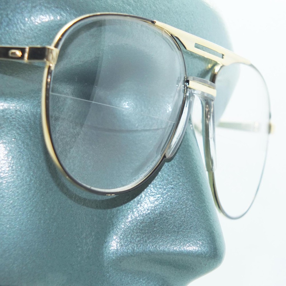 Aviator Traditional True Half Bifocal Reading Glasses +2.75 Black Gold Frame