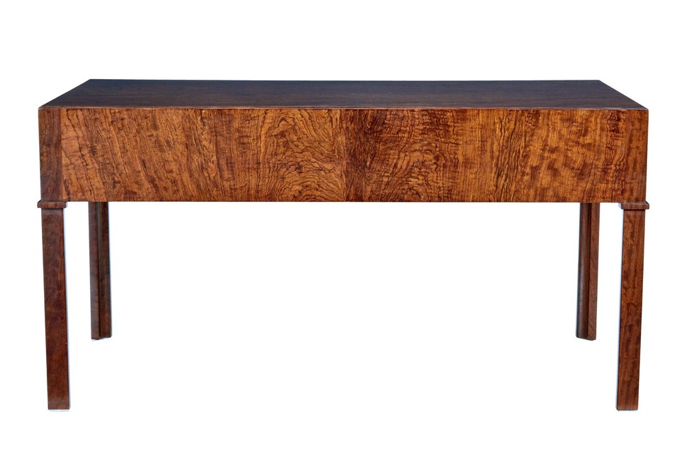 DANISH MID 20TH CENTURY BURR WALNUT DESK