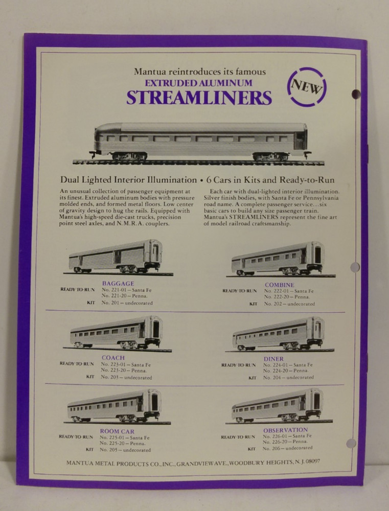 1979 MANTUA Model Train Catalog