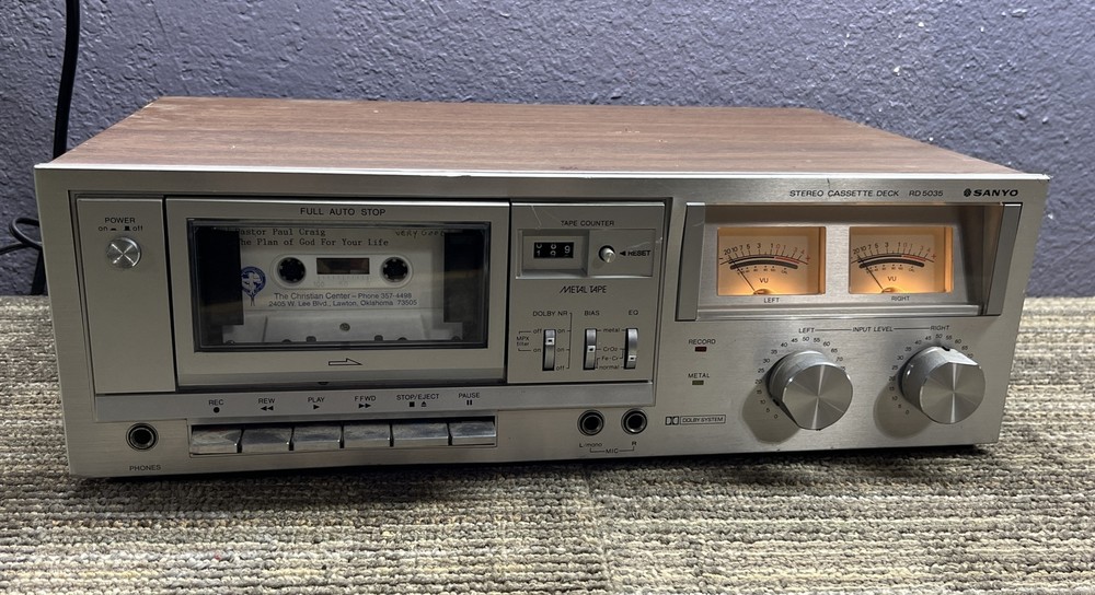 Sanyo RD 5035 Cassette Deck, Needs Belt! 95689