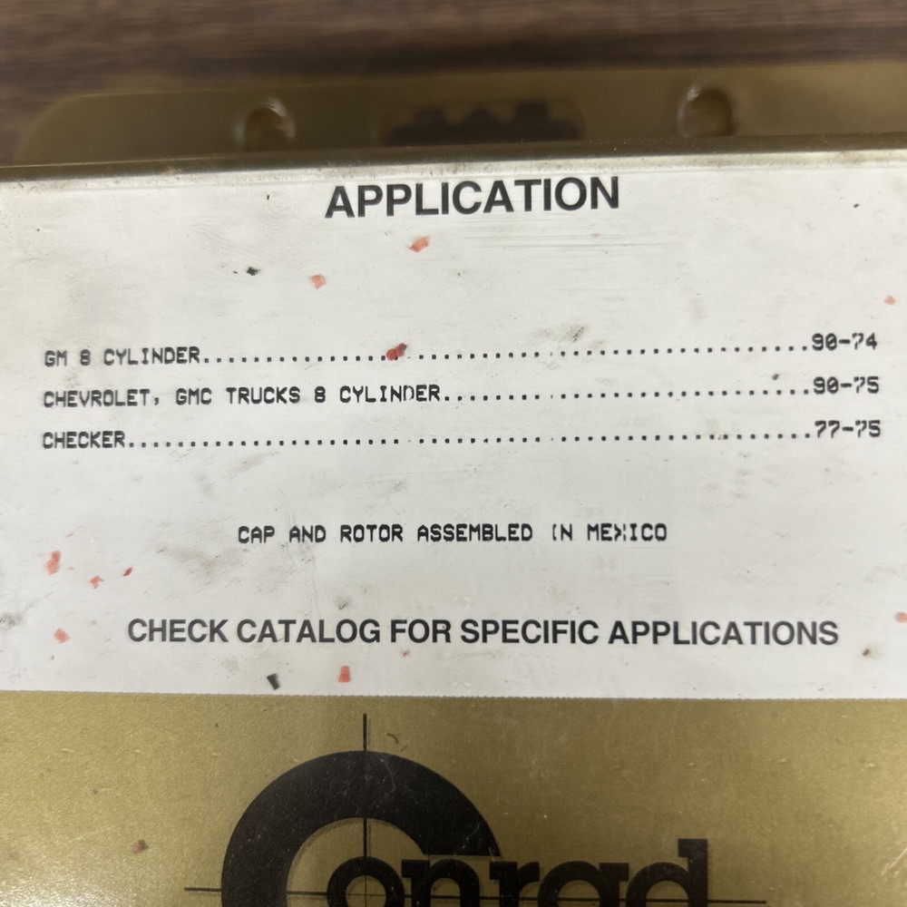 Conrad Gold Series Distributor Cap & Rotor DR2001G
