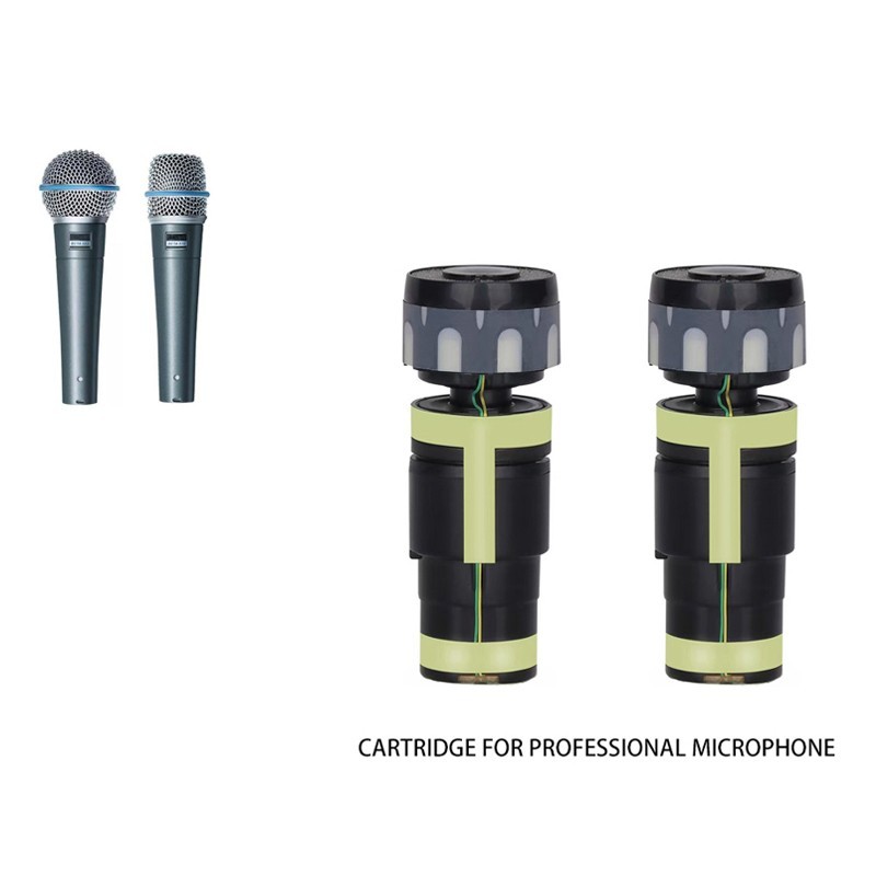 2 PCS Replacement Cartridge Capsule for Shure Wired Microphone BETA58A BETA57A