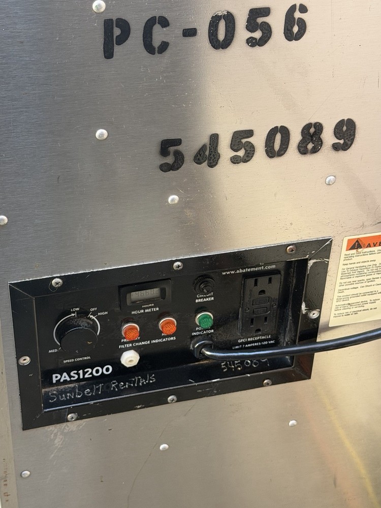 Abatement technologies Pas1200 air scrubber #6