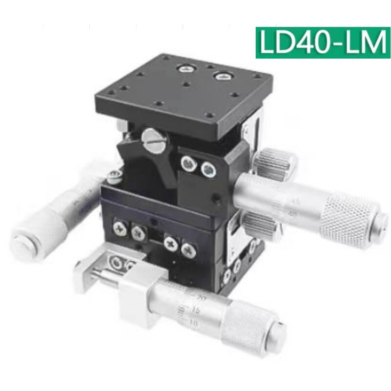 XYZ 3-Axis Manual Linear Stage Micrometer Linear Stage&Crossed-Roller 40*40