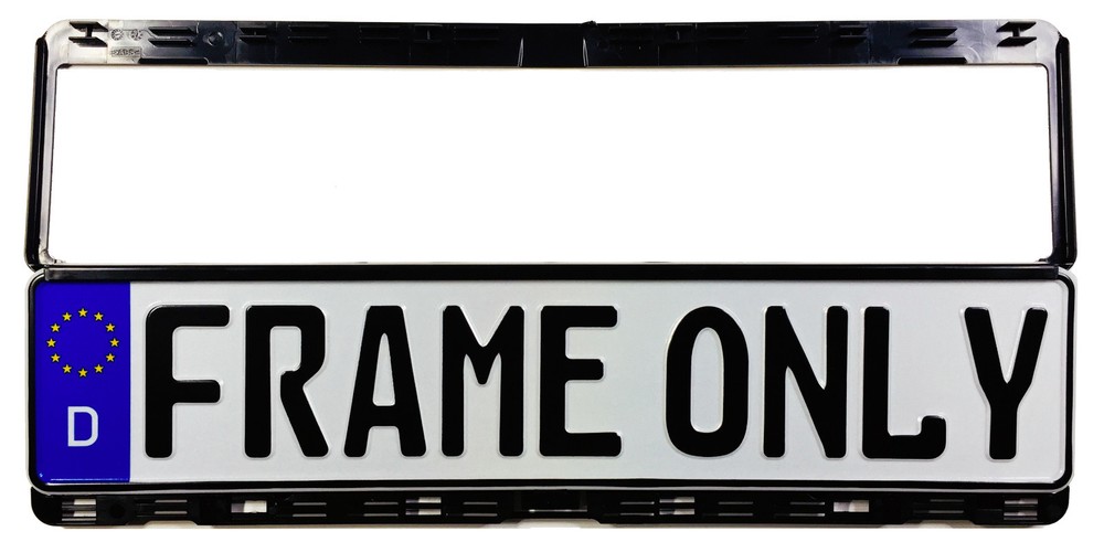 Premium German License Plate Frame - Evolution 3 - Black