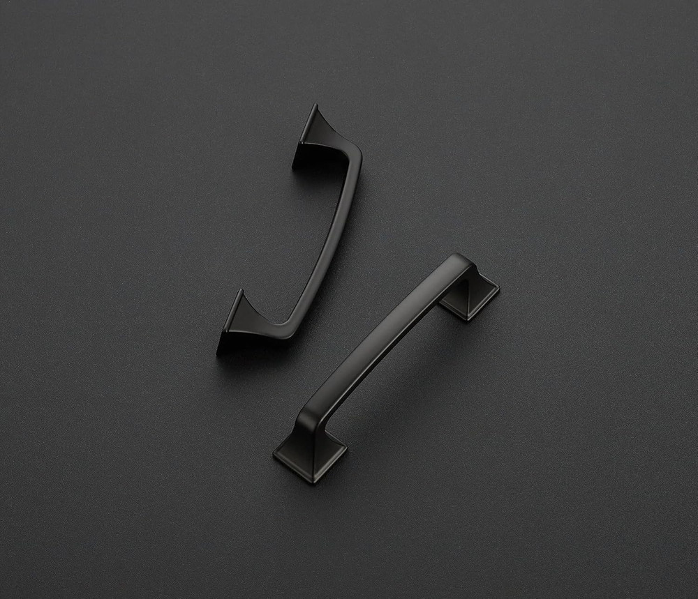 30Pack Solid 3-3/4" Square Foot Cabinet Arch Pull Kitchen Cabinet Handles Matte