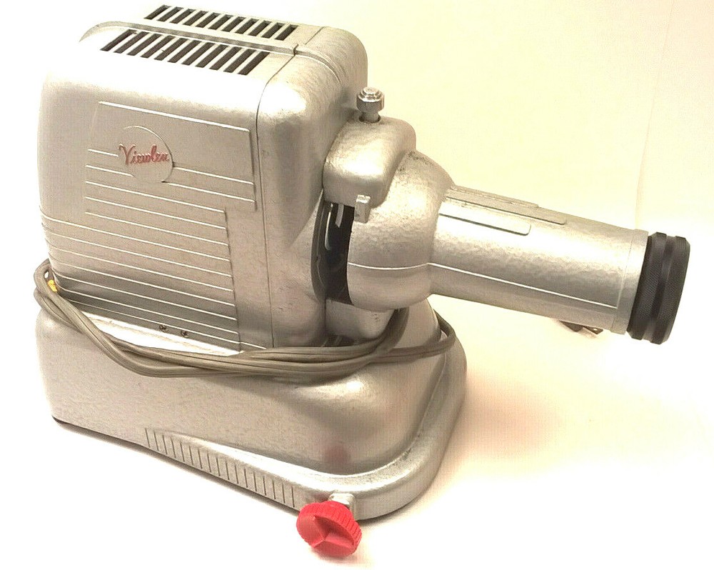 VIEWLEX Model V-3 35mm SLIDE PROJECTOR W/Slide Carrier Documents Case Vintage