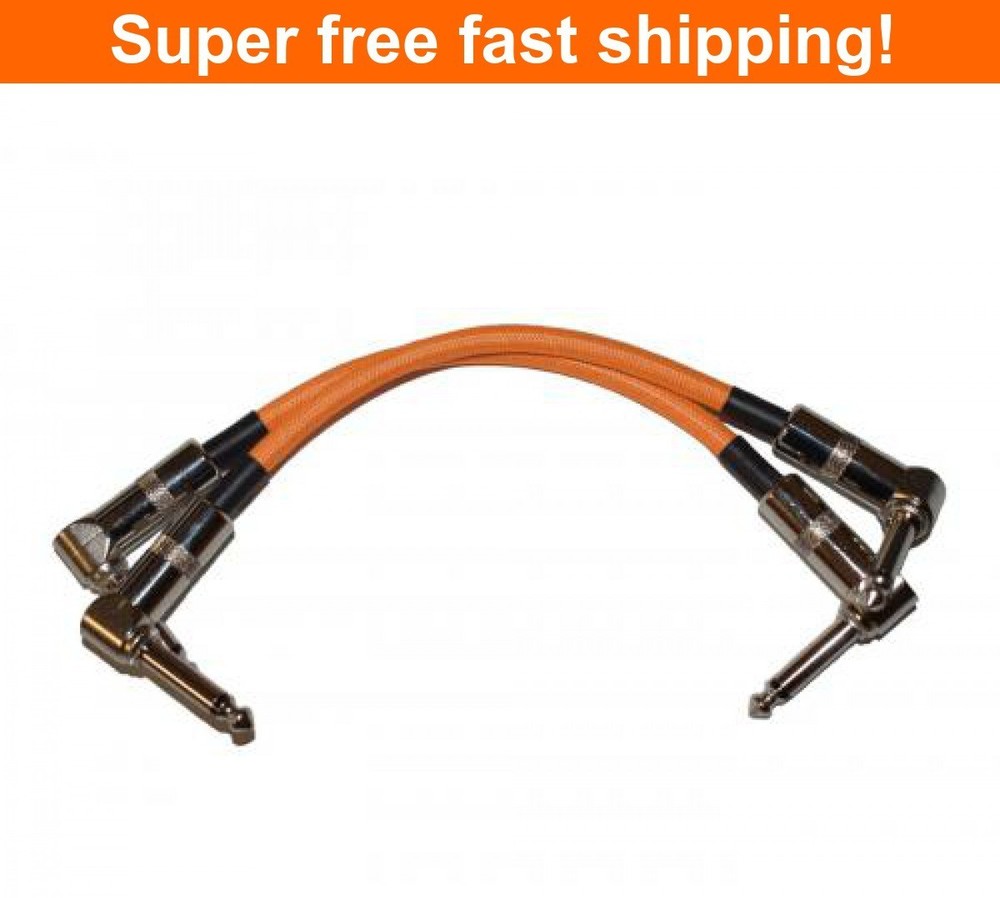 Strukture 6”in patch cable R angle, Neon Orange - 2 Pack