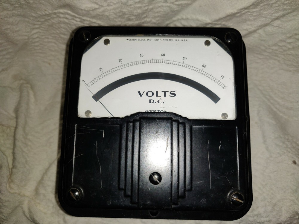 Vintage Weston Voltmeter Model 921 Panel Meter 300 Volts DC
