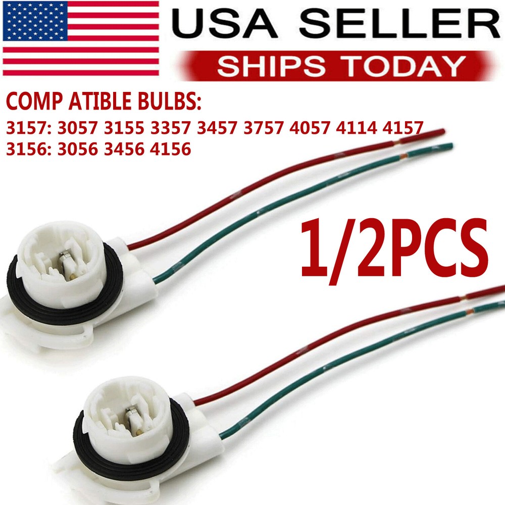 Light Bulbs Socket 1/2 Wire Harness 3157 3156 for Chevrolet Silverado GMC Sierra