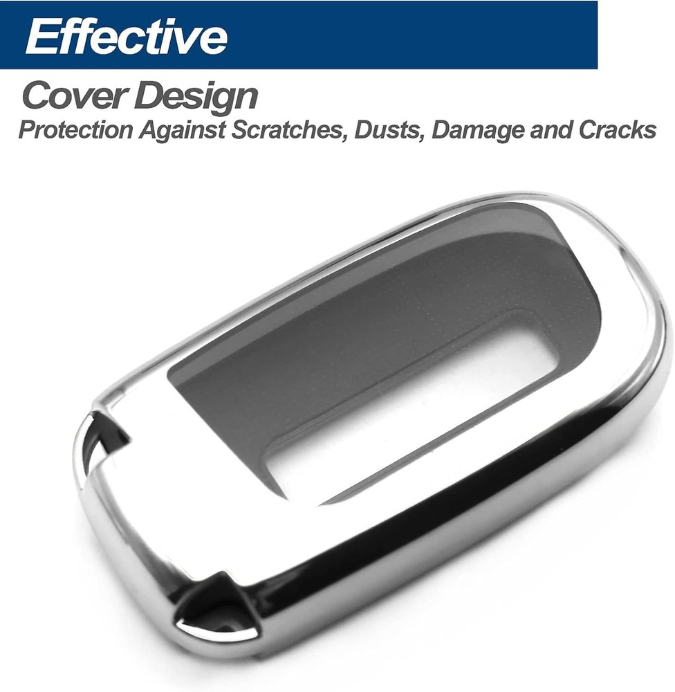 Keyring Protective Case Cover Accessory, Silver Edition
