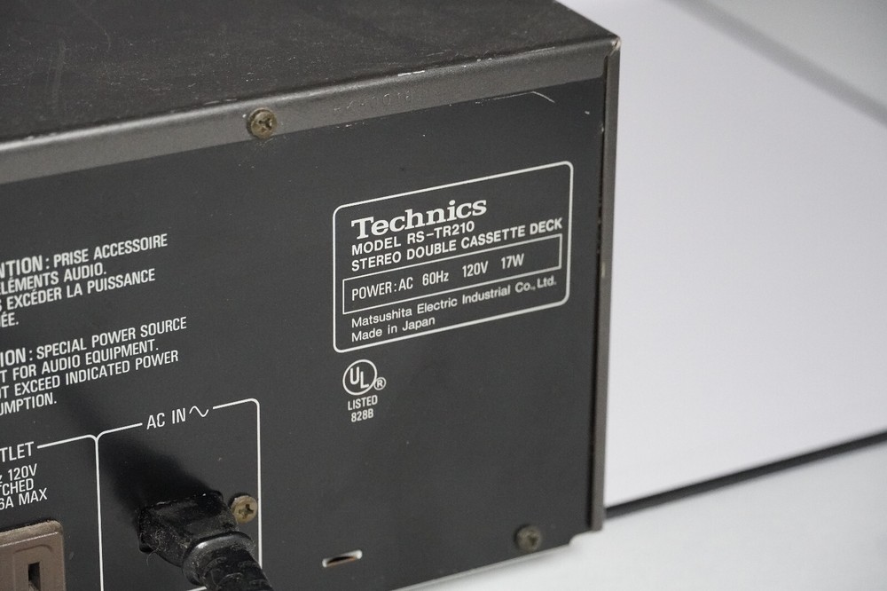 Working Vintage Technics Stereo Double Cassette Deck RS-TR210 PLEASE READ