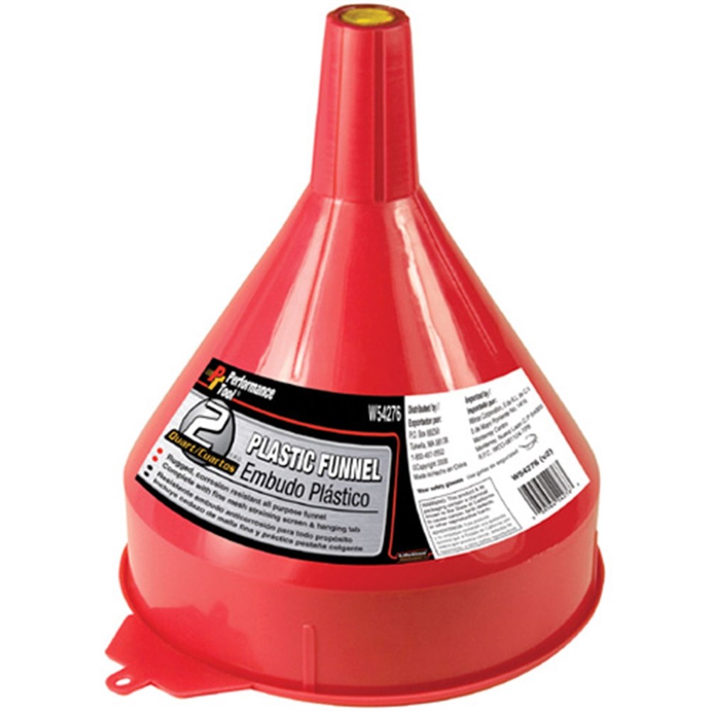 Performance Tool Plastic Funnel 2 QT. W54276