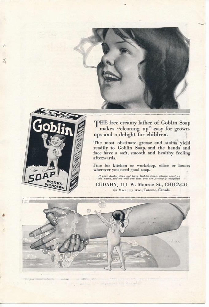 Magazine Ad - 1918 - Goblin Soap  (#2)