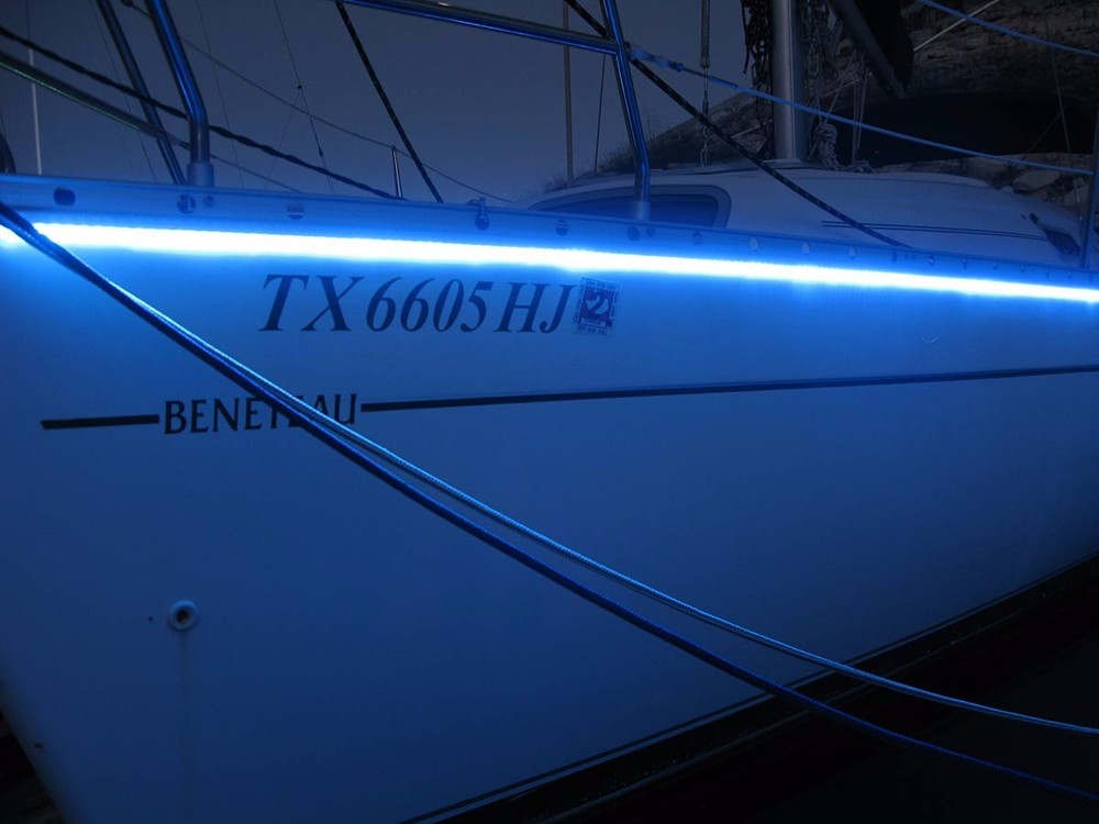 around the deck pontoon light kit - - LED led's - super bright - BLUE