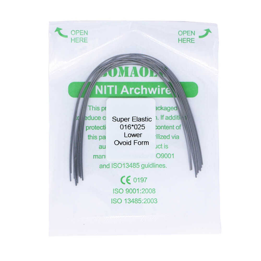 100×Dental Orthodontic Super Elastic Ni-Ti Arch Rectangular Wire Oval 16×25Lower